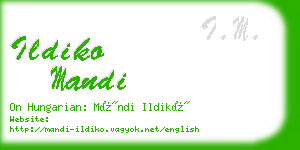 ildiko mandi business card